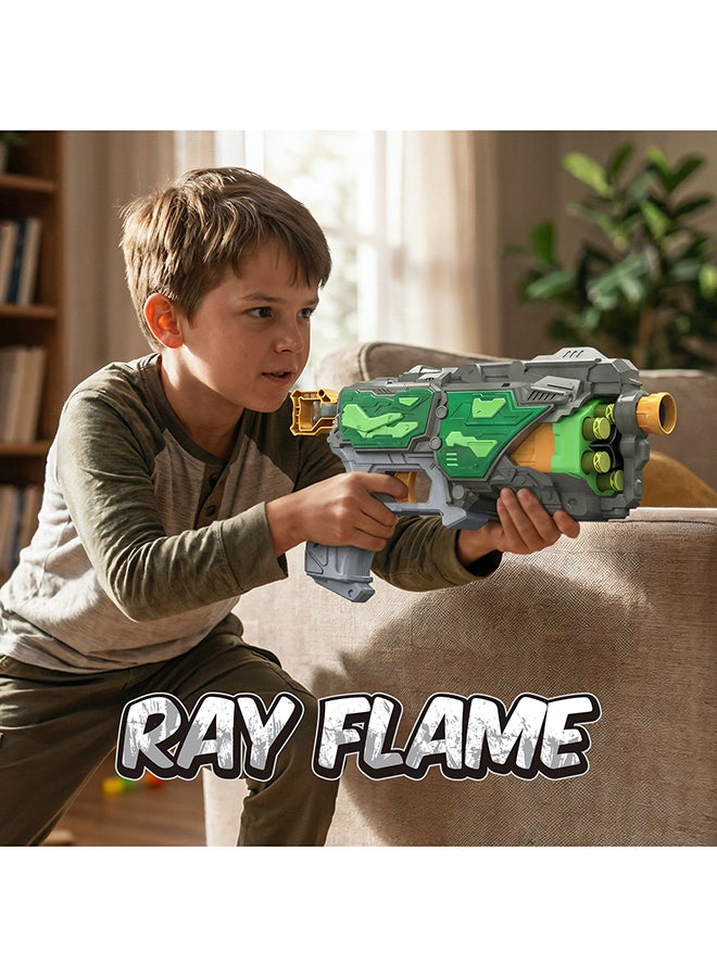 Hip Shot, Ray Flame Power Dart Blaster for Kids, Includes 6-Dart Rotating Barrel, Strong Grip Design, Pull-Back Action & Long Range Shooting, Foam Dart Toy Gun, Ages 8+, 59 ft - Image 4